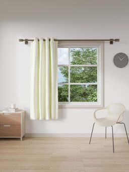 Ddecor Live Beautiful - 1 Piece of 5 Ft Window Ready made White Polyester Curtain