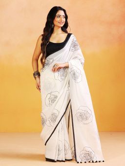 Aditri - Handloom Khadi Cotton Saree Without Blouse