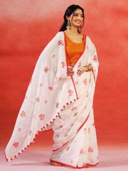 Aditri - Handloom Khadi Cotton Saree Without Blouse