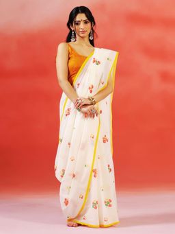 Aditri - Handloom Khadi Cotton Saree Without Blouse