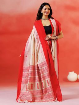 Aditri - Handloom Khadi Cotton Saree Without Blouse