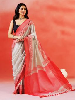Aditri - Handloom Khadi Cotton Saree Without Blouse