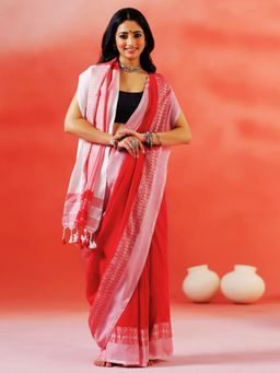 Aditri - Handloom Khadi Cotton Saree Without Blouse