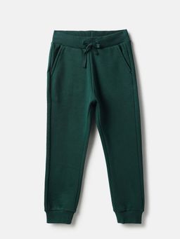 United Colors of Benetton - Green Solid Regular Fit Joggers