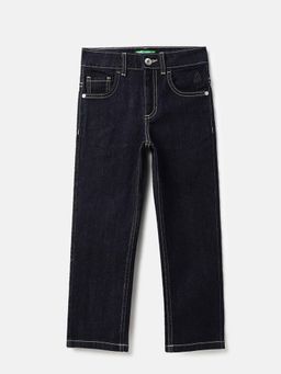 United Colors of Benetton - Blue Solid Straight Fit Jeans