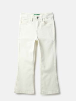 United Colors of Benetton - White Solid Bootcut Fit Jeans
