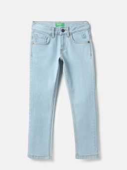 United Colors of Benetton - Blue Solid Slim Fit Jeans