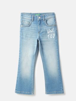 United Colors of Benetton - Blue Solid Bootcut Fit Jeans