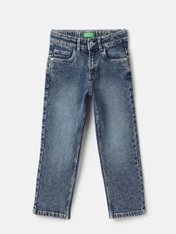 United Colors of Benetton - Blue Solid Straight Fit Jeans