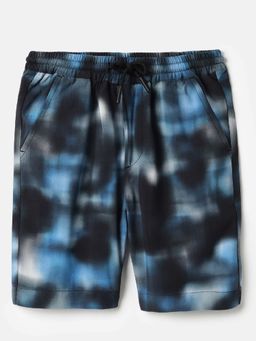 United Colors of Benetton - Blue Abstract Regular Fit Shorts