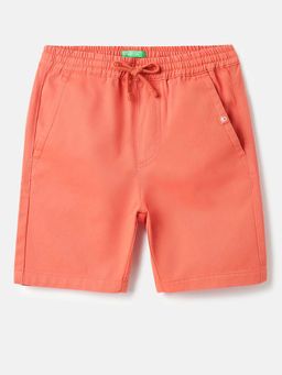 United Colors of Benetton - Orange Solid Regular Fit Shorts
