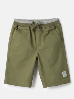 United Colors of Benetton - Olive Solid Regular Fit Shorts