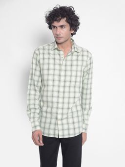 CRIMSOUNE CLUB - Men's Green Checked Shirt