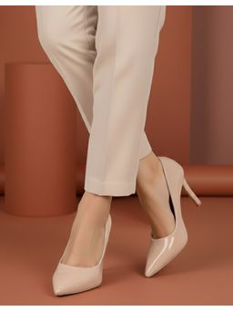 LYDC LONDON - Classic Party Pump Heels - Beige