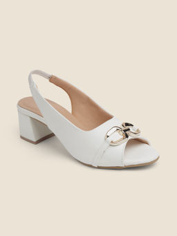 Metro - Women White Sandal Fashion Sandal Heels