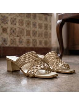 Metro - Gold Effortless Women Sandal Heels