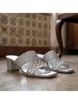 Metro - Silver Effortless Women Sandal Heels