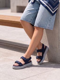 Monrow - Ovia Navy Blue Sandals