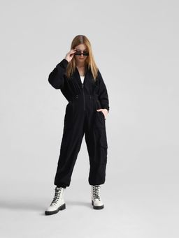 ONLY - Women Solid Casual Black Jumpsuit