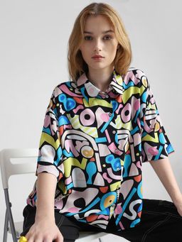 ONLY - Women Printed Multi-Color Shirt