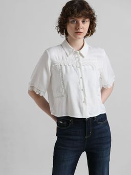 ONLY - White Lace Shirt