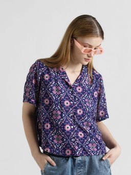 ONLY - Blue Printed Resort Shirt