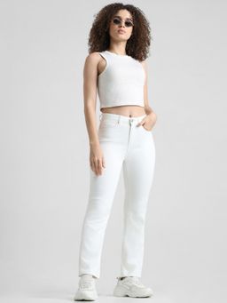 ONLY - White High Rise Flared Jeans