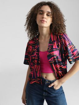 ONLY - Pink Abstract Print Shirt