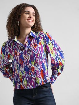 ONLY - Multicolor Abstract Print Shirt