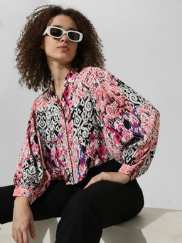 ONLY - Viscose Printed Pink Shirt