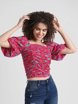 ONLY - Puff Sleeved Crop Top