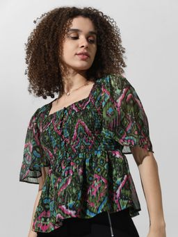 ONLY - Printed Smocked Top