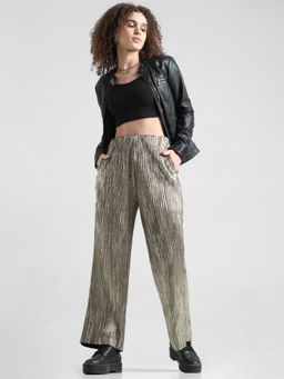 ONLY - Gold High Rise Pleated Pant