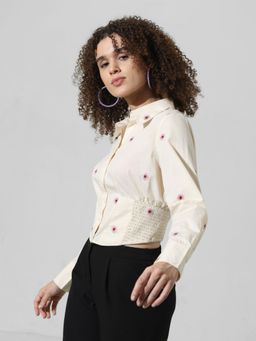 ONLY - Embroidered Poplin Shirt