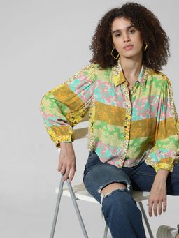 ONLY - Yellow Floral Print Shirt