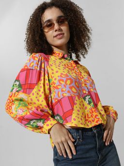 ONLY - Yellow Print Shirt