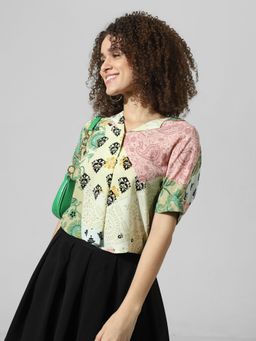 ONLY - Green Paisley Print Shirt