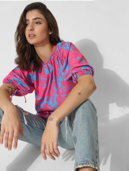 ONLY - Women Printed Polyester Pink Top