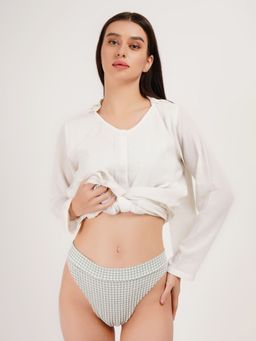 Curwish - Beautiful Basics Seamless Panty Pack Green Pastel and Leopord (Pack of 2)