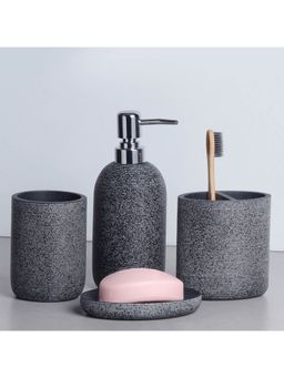 OBSESSIONS - Polyresin 4Pc Bathset, Dark Charcoal