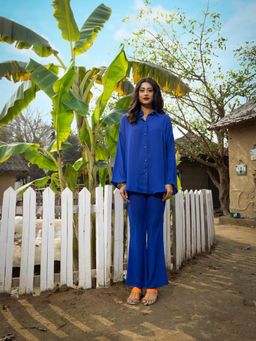 House of Surkh - Royal Blue Co-Ord (Set of 2)