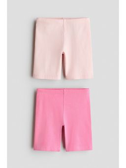 H&M - Girls Multi-Color 2-Pack Cotton Cycling Shorts