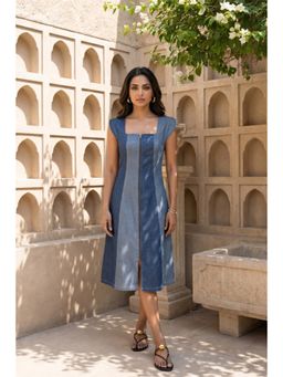 By The Bay - Eva Women Dual Tone Denim Midi Dress