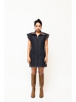 SHOP STAPLE - Dual-Tone Denim Mini Dress