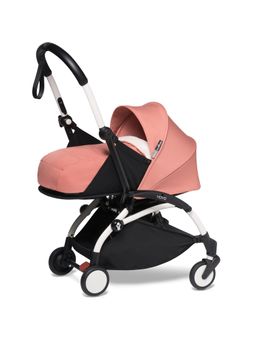STOKKE - White Frame with Newborn Pack Pink Stroller (0-6 Months)
