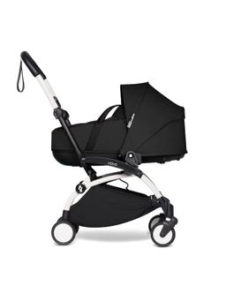 STOKKE - White Frame with Bassinet Black Stroller (0-6 Months)