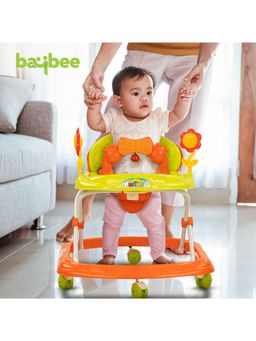 BAYBEE - Kito Orange Cycle with Adjustable Height Kids Walker (6-12 Months)