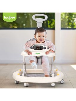 BAYBEE - White 3 Adjustable Height Kids Walker (6-12 Months)