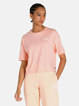 Puma - Ess Cropped Small Logo Casual Tee