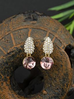 E2O - Gold-Toned Embellished Round Drop Earrings